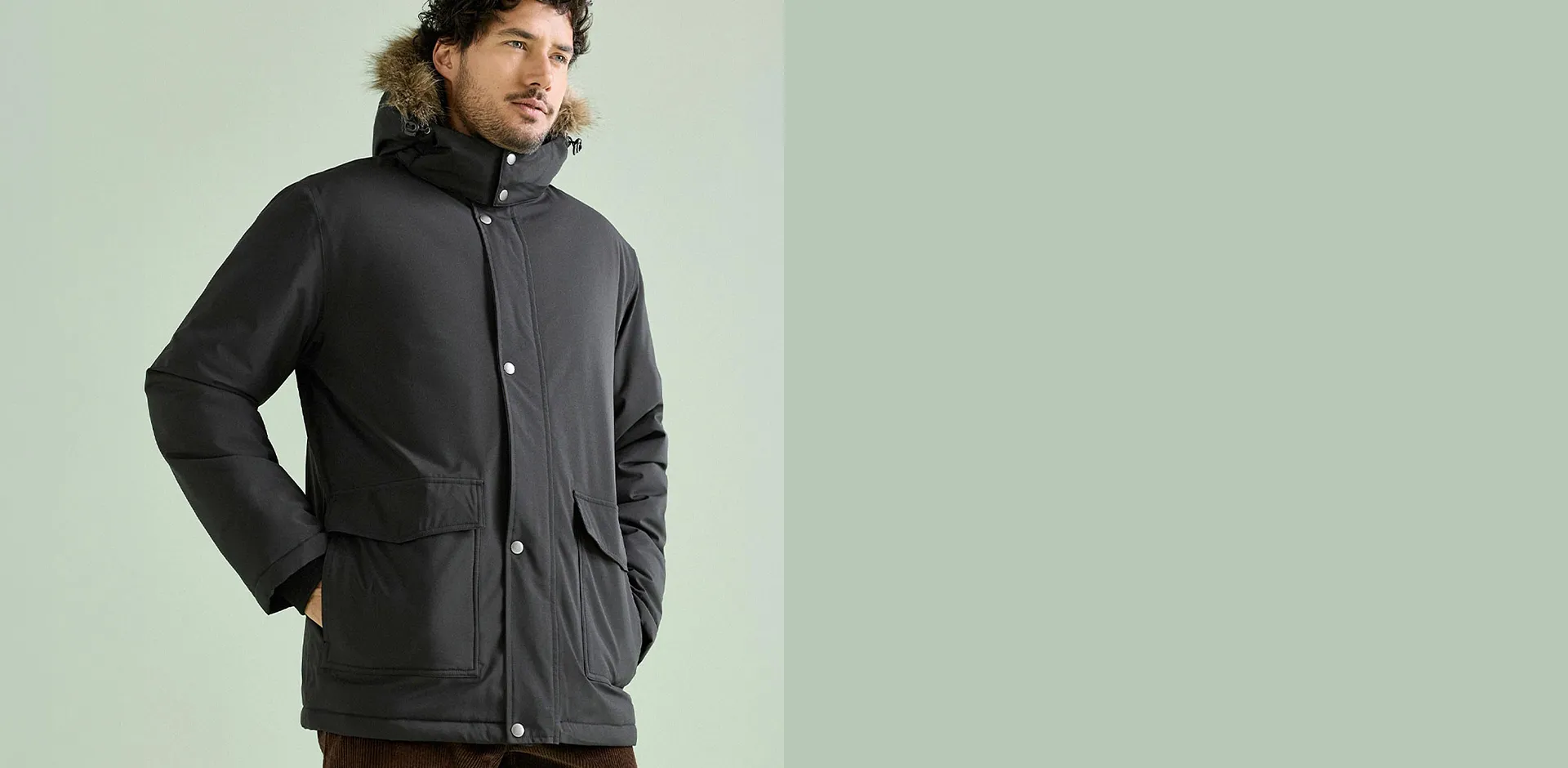 Homme - Parka imperméable - noir