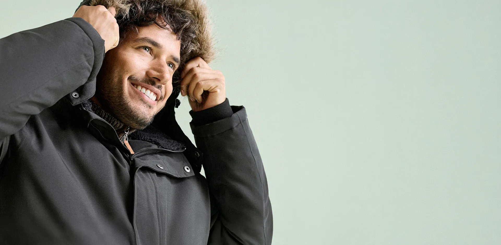 Homme - Parka imperméable - noir