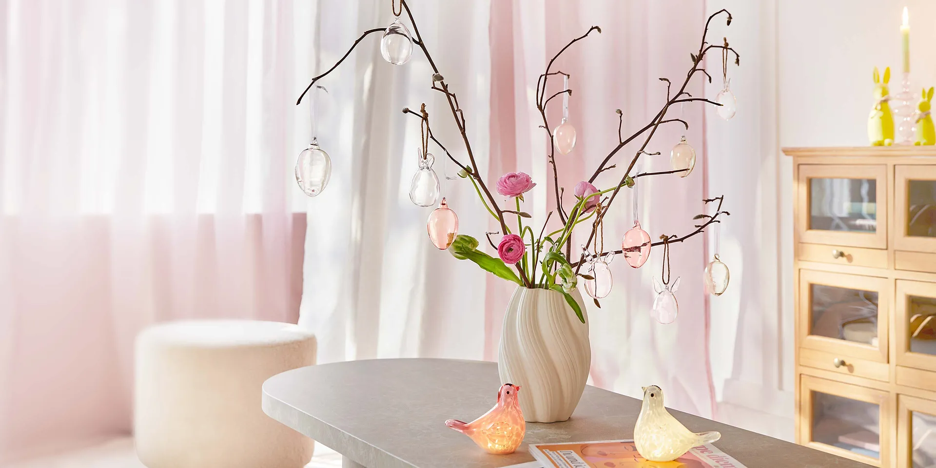 Tischdeko für Ostern.