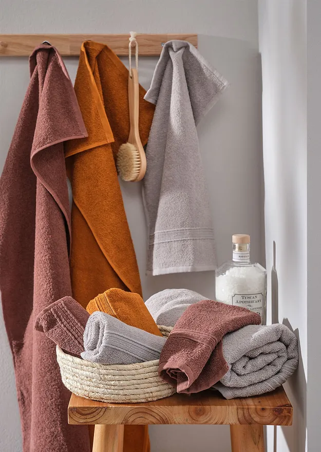 Maison & Jardin - Serviette de toilette motif phare - marron