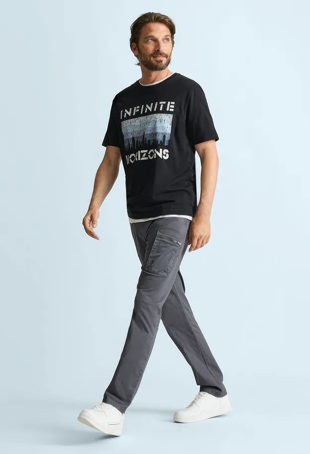 Herren - T-Shirt aus reiner Bio-Baumwolle - schwarz