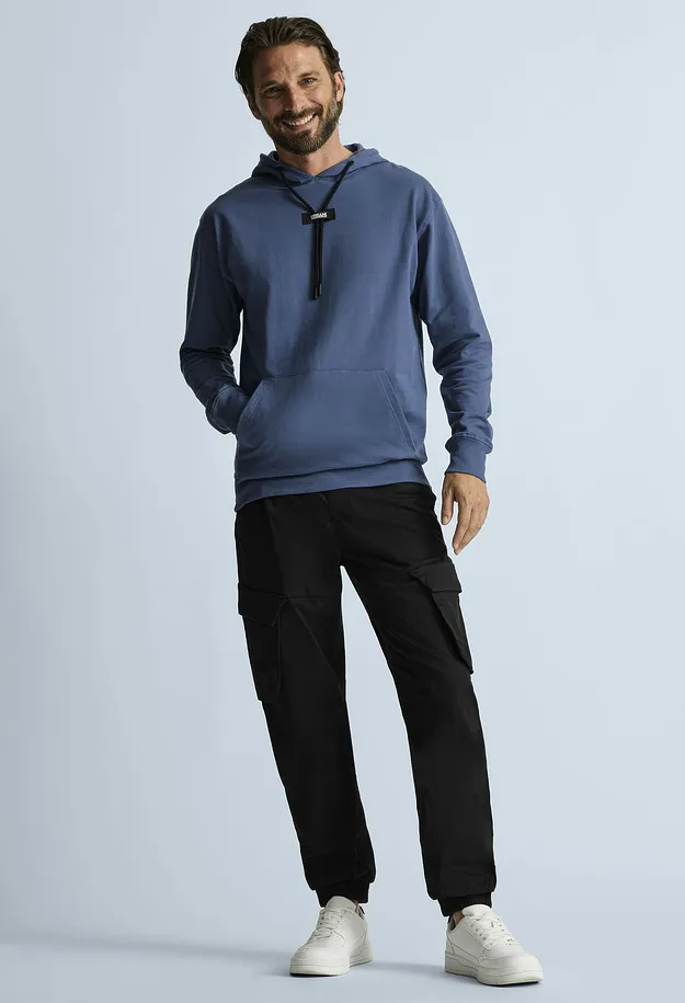 Herren - Regular-Fit Schlupf-Cargohose, Straight - schwarz