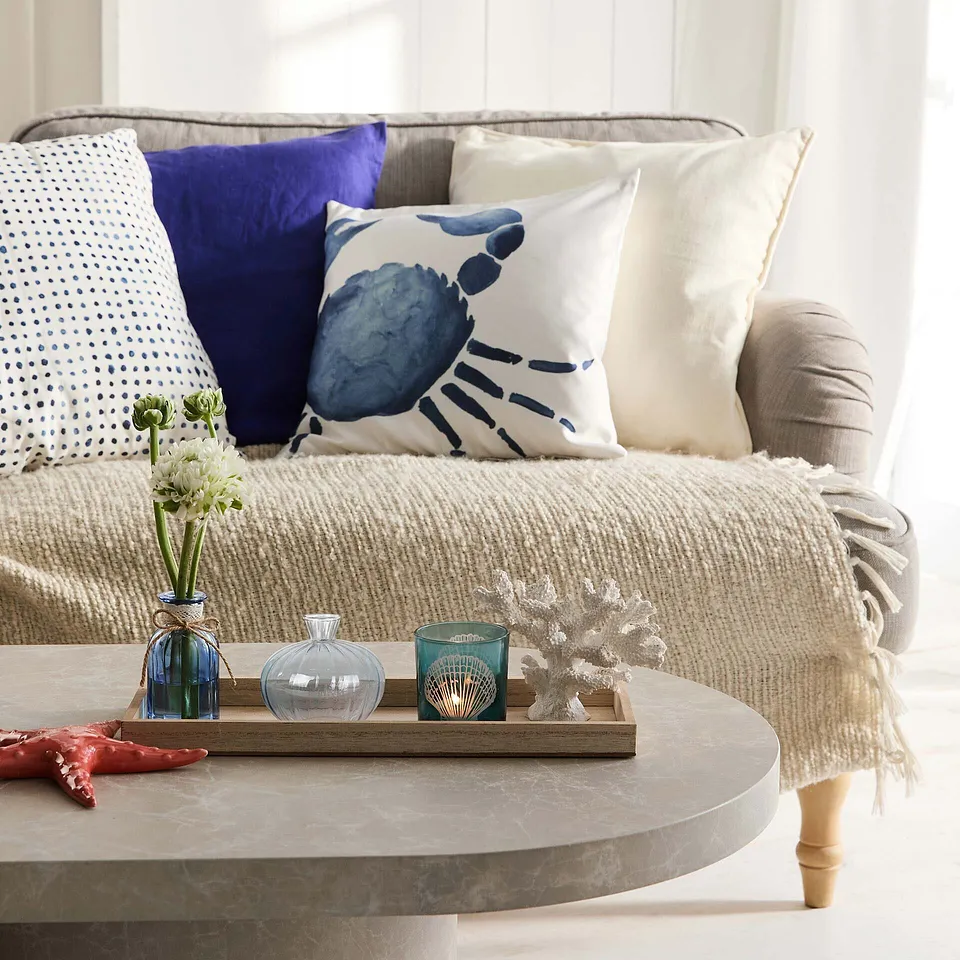 Wohnen & Garten - Kissenbezug mit Digitalprint - weiß/blau