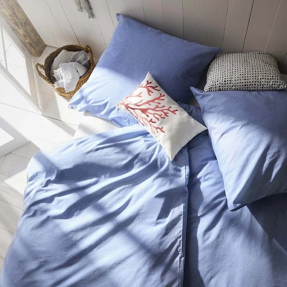 Heisenberg_FutureUse - Linon-Bettwäsche in Leinenoptik - hellblau