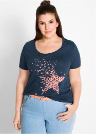 Flammgarn-Shirt aus Bio-Baumwolle, kurzarm, bpc bonprix collection
