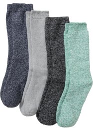 Thermo Frottee Socken mit Bio-Baumwolle (4er Pack), bpc bonprix collection