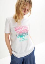 Baumwoll-Shirt mit Druck, Kurzarm, bpc bonprix collection