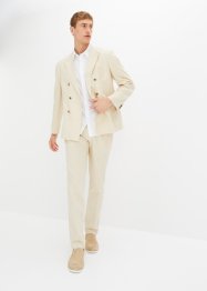 Anzug mit Leinen, zweireihig (2-tlg.Set): Sakko und Hose, Regular Fit, bpc selection