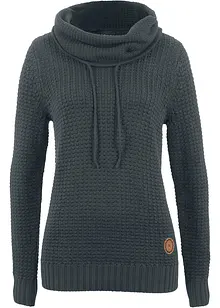 Rollkragenpullover mit Kordeln, bonprix Rollkragenpullover mit Kordeln, bonprix