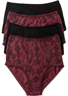 Lot de 4 slips taille haute coton, bonprix Lot de 4 slips taille haute coton, bonprix