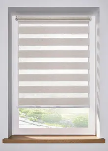 Schnurloses Doppelrollo in Leinen-Optik, bonprix Schnurloses Doppelrollo in Leinen-Optik, bonprix