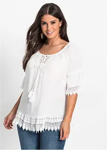 Tunika mit Spitze aus softer Viskose, bonprix Tunika mit Spitze aus softer Viskose, bonprix