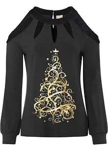 Shirt mit Weihnachtsmotiv, BODYFLIRT boutique Shirt mit Weihnachtsmotiv, BODYFLIRT boutique