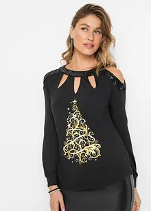 Shirt mit Weihnachtsmotiv, BODYFLIRT boutique Shirt mit Weihnachtsmotiv, BODYFLIRT boutique