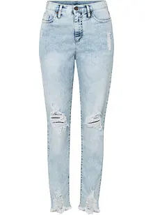 Mom-Jeans High Waist mit Destroy-Effekten, bonprix Mom-Jeans High Waist mit Destroy-Effekten, bonprix