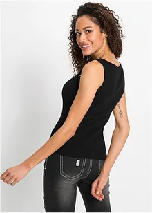 Ripp-Top mit Reißverschluss, bonprix Ripp-Top mit Reißverschluss, bonprix