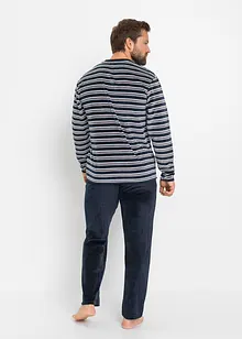 Pyjama aus weichem Nicki-Material mit langen Ärmeln, bonprix Pyjama aus weichem Nicki-Material mit langen Ärmeln, bonprix