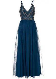 Robe à bretelles ornée de perles brodées, bonprix Robe à bretelles ornée de perles brodées, bonprix