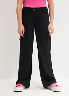 Weite Cargohose aus fließender Viskose, bonprix Weite Cargohose aus fließender Viskose, bonprix