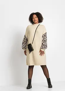 Robe en maille oversize avec motif léopard, bonprix Robe en maille oversize avec motif léopard, bonprix