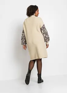 Robe en maille oversize avec motif léopard, bonprix Robe en maille oversize avec motif léopard, bonprix