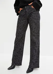 Jean large taille mi-haute à motif brillant, bonprix Jean large taille mi-haute à motif brillant, bonprix