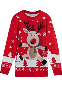 Pull en maille enfant avec motif de Noël, bonprix Pull en maille enfant avec motif de Noël, bonprix