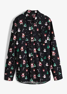 Chemise manches longues avec motif de Noël, bonprix Chemise manches longues avec motif de Noël, bonprix