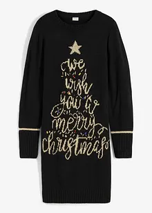 Strickkleid mit Weihnachtsmotiv, bonprix Strickkleid mit Weihnachtsmotiv, bonprix