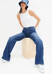 Wide-Leg-Jeans, Mid Waist, Stretch, bonprix Wide-Leg-Jeans, Mid Waist, Stretch, bonprix