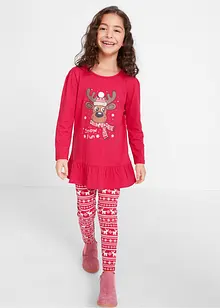 Langarmshirt+ Leggings aus reiner Bio-Baumwolle (2-tlg. Set), bonprix Langarmshirt+ Leggings aus reiner Bio-Baumwolle (2-tlg. Set), bonprix