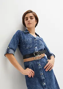 Lot de 2 ceintures avec 2 boucles interchangeables, bonprix Lot de 2 ceintures avec 2 boucles interchangeables, bonprix