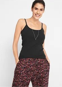 Spaghettiträger-Top aus reiner Baumwolle (3er Pack), bonprix Spaghettiträger-Top aus reiner Baumwolle (3er Pack), bonprix