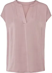 Blouse manches courtes ample en satin avec épaules descendues, bonprix Blouse manches courtes ample en satin avec épaules descendues, bonprix