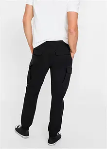 Pantalon taille extensible avec poches cargo, droit et regular, bonprix Pantalon taille extensible avec poches cargo, droit et regular, bonprix