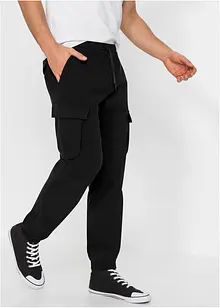 Pantalon taille extensible avec poches cargo, droit et regular, bonprix Pantalon taille extensible avec poches cargo, droit et regular, bonprix