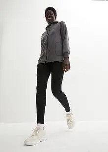 Long-Fleecejacke mit Reißverschluss-Taschen, bonprix Long-Fleecejacke mit Reißverschluss-Taschen, bonprix