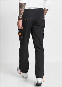 Pantalon cargo droit et décontracté à taille élastiquée, bonprix Pantalon cargo droit et décontracté à taille élastiquée, bonprix