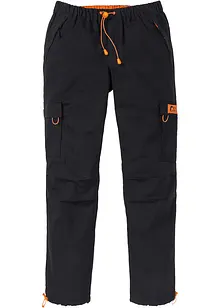 Pantalon cargo droit et décontracté à taille élastiquée, bonprix Pantalon cargo droit et décontracté à taille élastiquée, bonprix