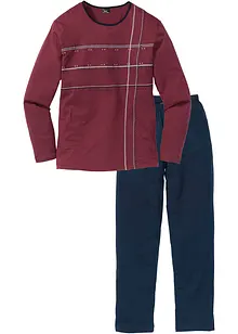 Pyjama mit Baumwolle und langen Ärmeln, bonprix Pyjama mit Baumwolle und langen Ärmeln, bonprix