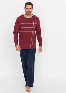 Pyjama mit Baumwolle und langen Ärmeln, bonprix Pyjama mit Baumwolle und langen Ärmeln, bonprix