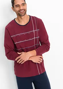 Pyjama mit Baumwolle und langen Ärmeln, bonprix Pyjama mit Baumwolle und langen Ärmeln, bonprix