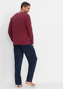 Pyjama mit Baumwolle und langen Ärmeln, bonprix Pyjama mit Baumwolle und langen Ärmeln, bonprix