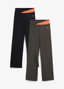 Baumwoll-Sporthose, Bootcut (2er Pack), bonprix Baumwoll-Sporthose, Bootcut (2er Pack), bonprix