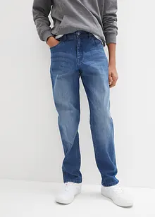Loose-Fit Stretch-Jeans mit verstellbarem Bund, Straight, bonprix Loose-Fit Stretch-Jeans mit verstellbarem Bund, Straight, bonprix