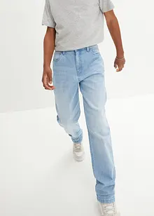Loose-Fit Stretch-Jeans mit verstellbarem Bund, Straight, bonprix Loose-Fit Stretch-Jeans mit verstellbarem Bund, Straight, bonprix