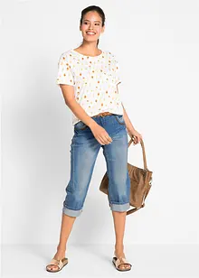 Capri Slim Fit Jeans, Mid Waist, bonprix Capri Slim Fit Jeans, Mid Waist, bonprix