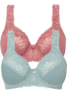 Minimizer-BH mit gepolsterten Trägern (2er Pack), bonprix Minimizer-BH mit gepolsterten Trägern (2er Pack), bonprix