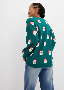 Weihnachts-Sweatshirt mit Vokuhila Saum, bonprix Weihnachts-Sweatshirt mit Vokuhila Saum, bonprix