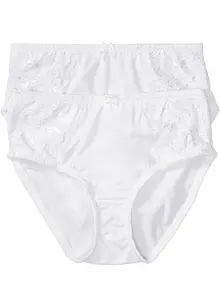 Maxislip mit zarter Spitze (2er Pack), bonprix Maxislip mit zarter Spitze (2er Pack), bonprix